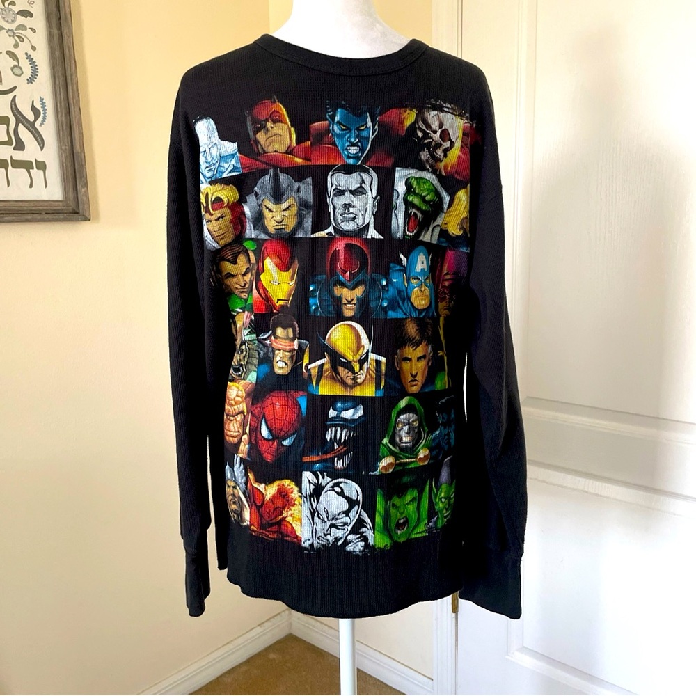 Vintage Mad Engine Marvel Long Sleeve Thermal Shirt Character Select Size Large
